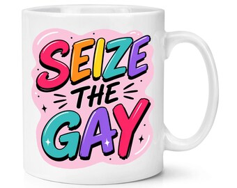 Gay All Day 10oz Mug Cup Joke Funny Gay LGBTQ Queer Love Pride Rude