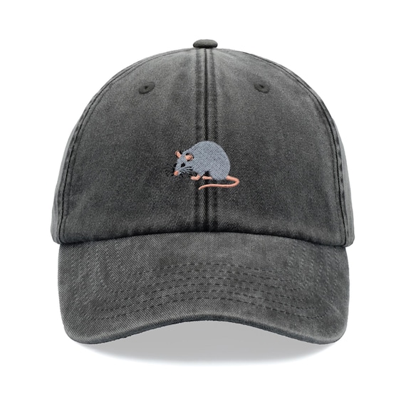 Rat Baseball Cap Vintage Washed Cotton Unisex Dad Hat Adjustable