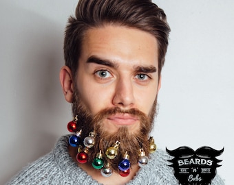 Multicolour Beards n Bobs Baubles Beard & Mini Beard Grips (12 Pack)