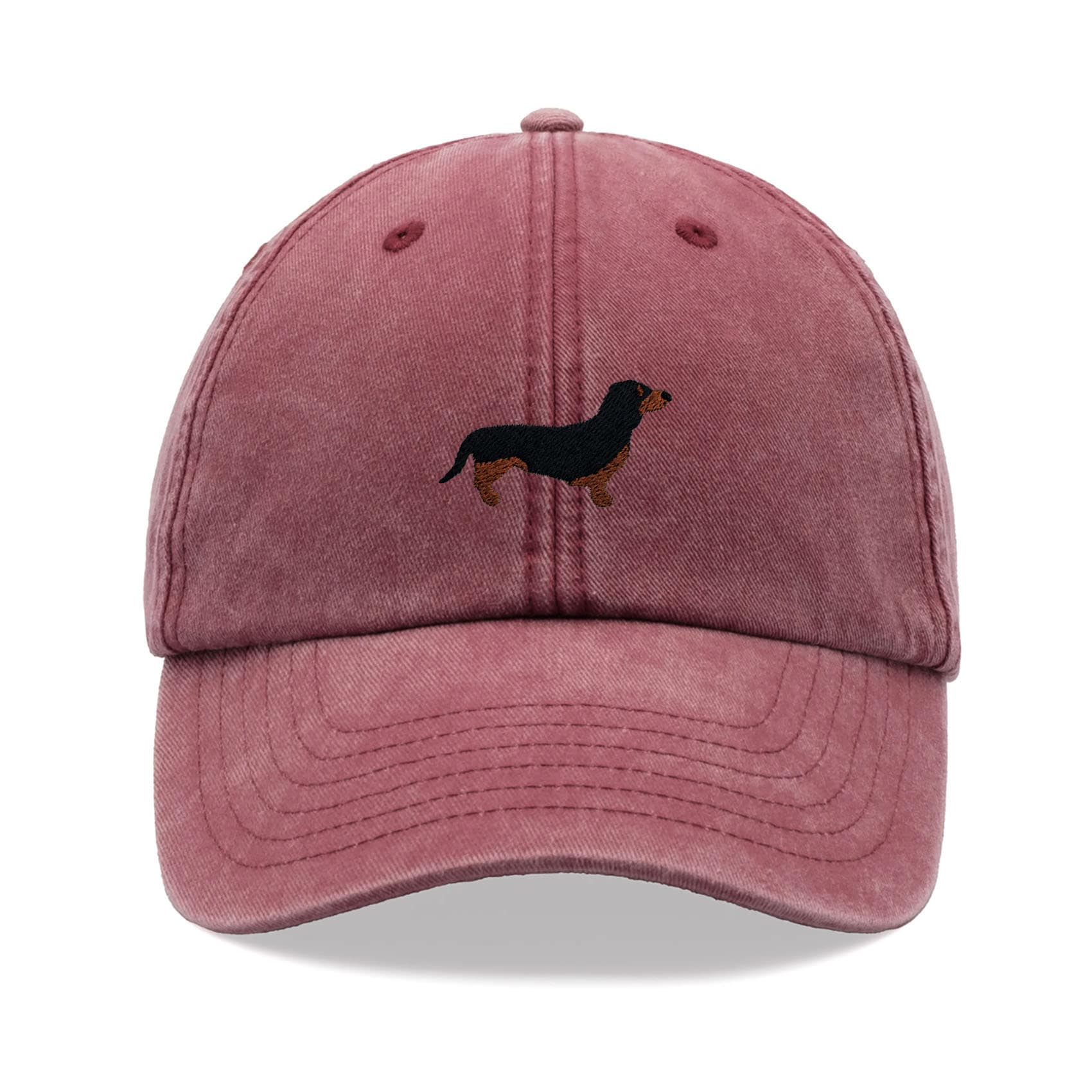 Dachshund Sausage Dog Baseball Cap Vintage Washed Cotton  display picture 1