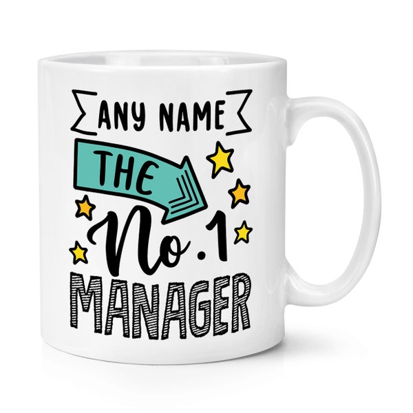 Personnalisé No.1 Manager 10oz Mug Cup Worlds Best Awesome Merci Boss Director