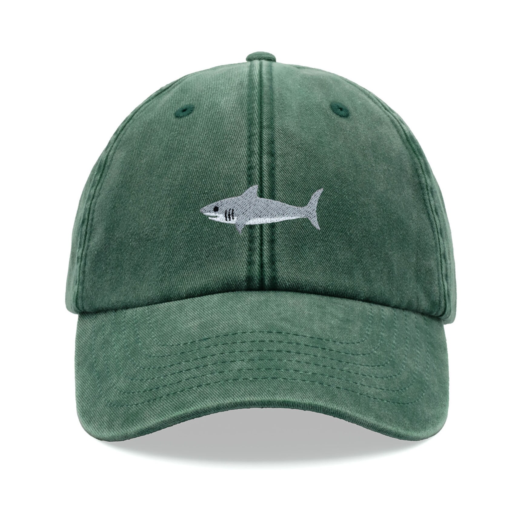 Great White Shark Baseball Cap Vintage Washed Cotton Unisex Dad Hat ...