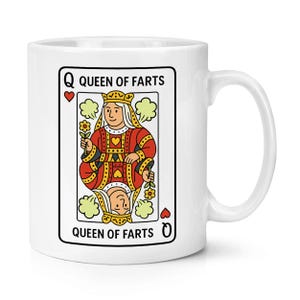 Drottning av fisar 28 cl mugg kopp Greatest Farter mamma mors dag moster mormor roligt skämt oförskämd Greatest Farter spelkort