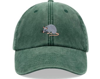 Rat Baseball Cap Vintage Washed Cotton Unisex Dad Hat Adjustable