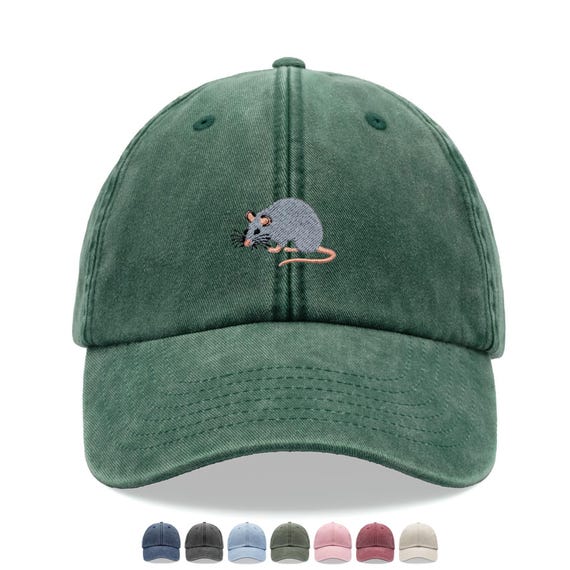 Rat Baseball Cap Vintage Washed Cotton Unisex Dad Hat  display picture 2