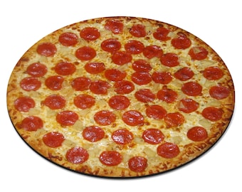 Pepperoni Pizza Round Circle Circular PC Computer Mouse Mat Pad