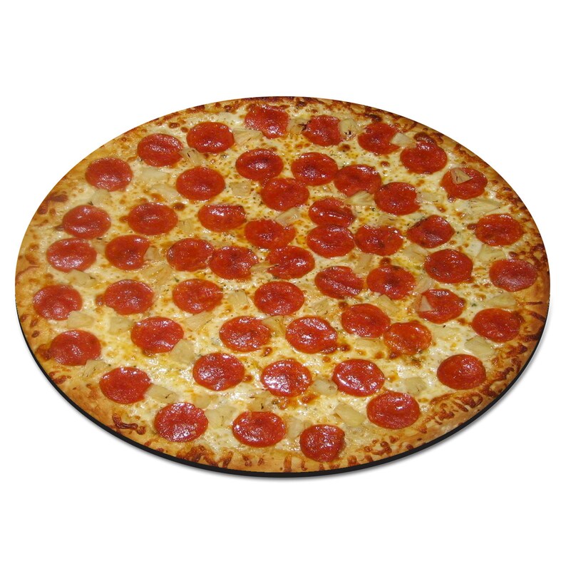 Pepperoni Pizza Round Circle Circular PC Computer Mouse Mat Pad Etsy