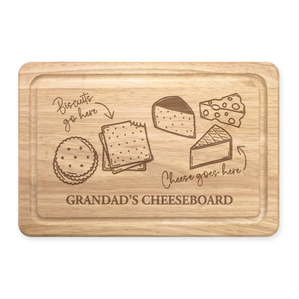 Personalised Cheese Goes Here Cheese Board Rectangular Wooden Chopping Custom