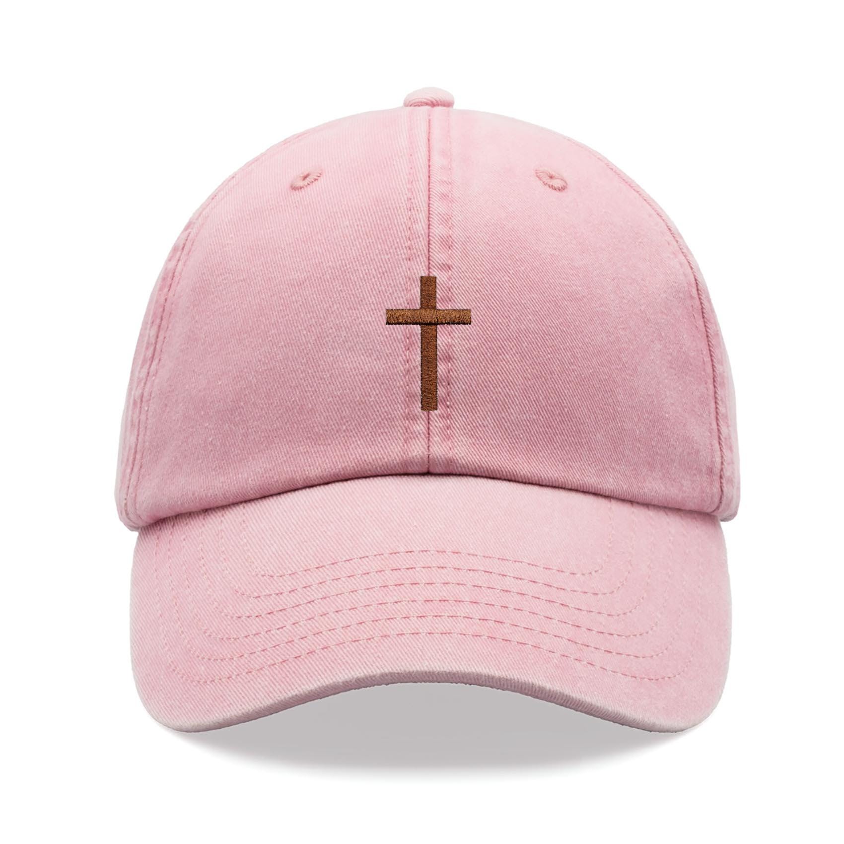 Christian Jesus Cross Baseball Cap Vintage Washed Cotton 