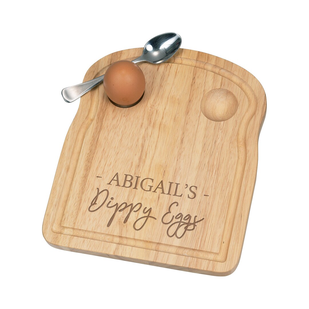 Personalised Custom Name Dippy Eggs Breakfast Dippy Egg Cup Board