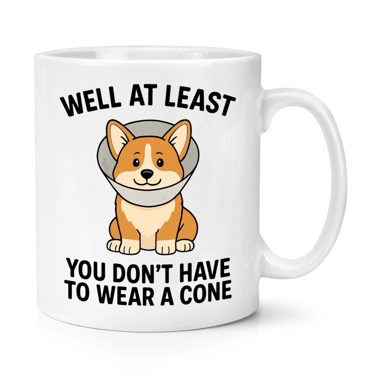 Tazza In Ceramica Con Scritta Umoristica 'Well At Least You Don't Have To Wear A Cone' – Regalo Divertente Per Operazione E Guarigione