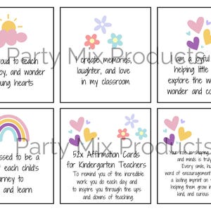 52x KINDERGARTEN Wochen Affirmations Karten DIGITALE DATEI