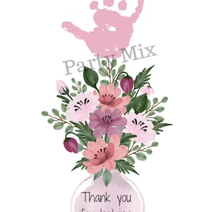 Personalized Teacher Appreciation Gift Handprint Art. Printable Gift from kids. Teacher thank you gift from students, end of year gift