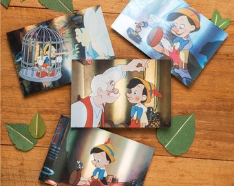 Disney Hologram Postcards [Pinocchio ] / Postal Card / Birthday Card / Greeting Card / Journal / Scrapbooking / School Supplies