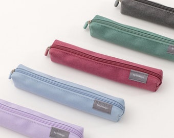 Slim Cotton Pencil Case V.6 [5colors] / Pen case / Pencil Pouch / Pen Pouch / Zipper Pouch / Makeup Bag / Makeup Pouch / School Supplies