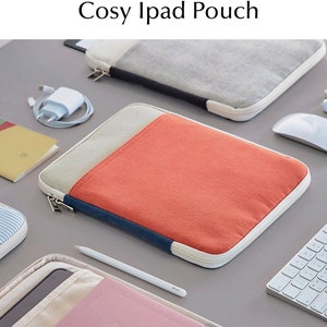 11" Cozy iPad Case [4types] / Canvas iPad Pro Case 10.5 / Tablet Case / Tablet Sleeve / iPad Pouch / iPad Cover / School Office Supplies