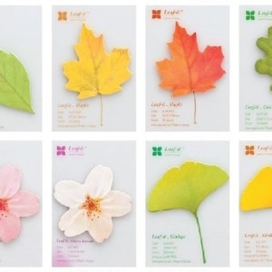 Sticky Note [ LEAVES of 10 TYPES ] / Personalized Notepad / Notepads / Memo pad / Sticky Notes / Stationery / Scrapbooking / Bookmark