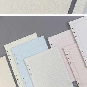 A5 Planner Inserts [8Types] / Squared Manuscript Paper / Diary Inserts / Diary Organizer / Journal / Planner Refill / Organization