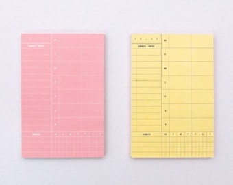 Weekly Plan Notepads / Colorful Notepad / Personalized Notepad / Memo Pad / Sticky Notes / Korean Stationery / Scrapbooking / Bullet Journal
