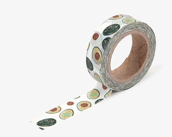 Avocado Washi Tape / Nastro adesivo / Scrapbooking / Decorazione / Adesivi pianificatore / Nastro pianificatore / Forniture artigianali / Fai da te