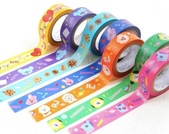 BT21 Washi Tape / BTS Masking Tape / Scrapbooking / Decoratie / Planner Stickers / Planner Tape / Journal / Craft Supplies / DIY