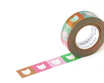 Washi Tape [Colorful Cat] / Kitty Masking Tape / Scrapbooking / Decoration / Planner Stickers / Journal / School Supplies / DIY