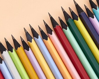 Hexagon Eraser Pencil Set / 12 Bleistifte SET / Klassische Bleistifte / Bleistifte Set / Schreibwerkzeug / Journal Pen / Planer Pen dubudumo