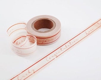 Masking Tape [MESSAGE] / Vintage Washi Tape / Scrapbooking / Decoration / Planner Stickers, Tape / Journal / Deco Diary / Letter