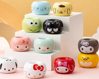 Sanrio Characters Holder [6types] / Ceramics Holder / Versatile Holder / Pencil Holder / Toothbrush Holder / dubudumo