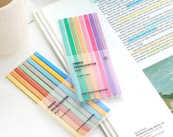 Index Sticky Highlighter POP [2colors] / Bookmark / Point Highlighter / Sticky Notes / Scrapbooking Paper / Office, School Supplies dubudumo