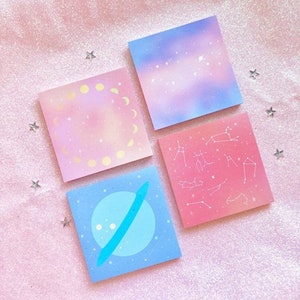 Universe Notepads / Constellation / Aurora Notepad / Memo Pad / Korean Stationery / Scrapbooking / Christmas Gift /Journal