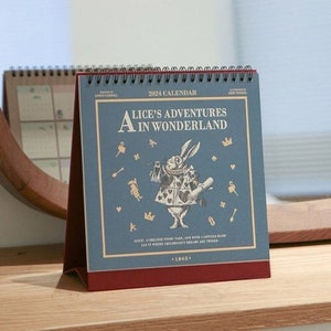 2024 Desk Calendar [Alice's Adventures in wonderland] / 2024 Calendar / Desk Calendar 2024 / Desk Decor / Desk Accessories / School Supplies