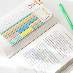 Pastel Index Sticky Highlighter / Bookmark / Point Highlighter / Sticky Notes / Scrapbooking Paper / Office, School Supplies dubudumo