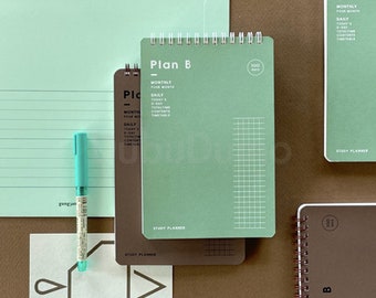 Plan B Study Planner 100 Days V.3 [2colors] / Monthly Planner / Undated Planner / Diary / Agenda / Journal / Grid Notebook / dubudumo