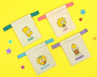 The Simpsons Pouch S [4types] / Simpson Daily Pouch / Simpson Pouch / Cosmetics Pouch / Zipper Pouch / Makeup Bag, Pouch / School Supplies
