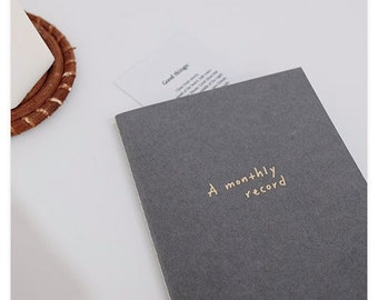 Monthly Planner / Undated Monthly Record / Simple Planner / Planner / Diary / Agenda / Journal / Monthly Diary