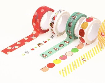 Masking Tape [5Types] / Cute Washi Tape / Scrapbooking / Décoration / Planner Stickers / Journal / School Supplies / DIY