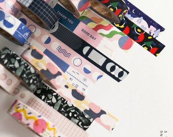 Shape Washi Tape [5types] / Masking Tape / Scrapbooking / Decoration / Planner Stickers / Planner Tape Journal / dubudumo