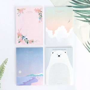 LAST SALE /// A5 Pastel Notepads / Colorful Notepad / Memo pad / Sticky Notes / Scrapbooking / School, Office Supplies / Journal