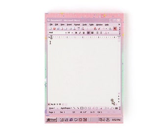 Word Violet Notepad [L] / Pink Notepads / Memo Pad / Stationery / Scrapbooking / Organize / Christmas Gift / Cute Notepad / Kawaii Notepad