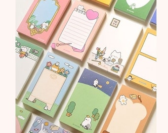 Cat Notepads [15types] / Kitty Notepad / Memo Pad / Scrapbooking / Organize / Christmas Gift / Cute Kawaii Notepad / Cat Lover Gifts