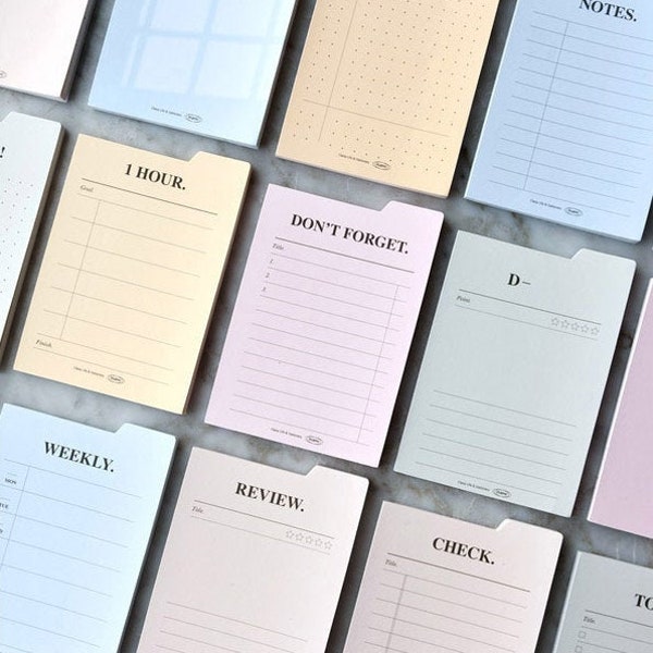 INDEX STICKY NOTES [25types] / Bookmark Sticky Note / Notepads, Notepad, Memo Pad / Korean Stationery / Scrapbooking / School Supplies