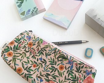 Pencil Case [Flower / Harmon / Rabbit] / Pen case / Pencil Pouch / Pen Pouch / Makeup Bag / Makeup Pouch / School Supplies / Journal