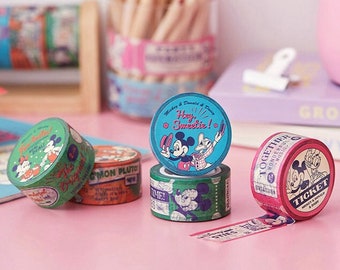 Mickey Mouse Masking Tape [6types] /Daily Masking Tape / Scrapbooking / Planner Stickers / Journal / School Supplies / dubudumo