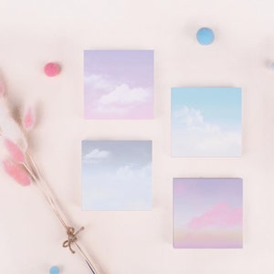 Notepads [Cloud in the Sky] / Pink Notepad / Memo Pad / Sky Notepads / Scrapbooking / Organize / Christmas Gift /Cute Notepad/Journal