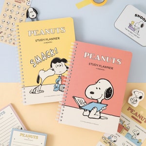 Snoopy Study Planner [2types] / Grid, Line, Blank Notebook / Project Notebook / Diary / Daily Planner / Agenda / Journal / Idea Book