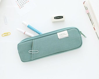 Cotton Pencil Case [6Colors] / Pen case / Pencil Pouch / Pen Pouch / Zipper Pouch / Zipper Bag / Makeup Bag / Makeup Pouch / School Supplies