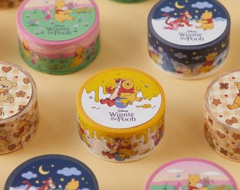 Disney Masking Tape 7mm [4types] / Winnie the Pooh Masking Tape / Scrapbooking / Decoration / Planner Stickers / Journal / School