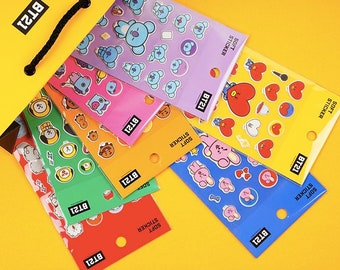 Pegatinas de planificador BT21/pegatinas blandas BTS/álbum de recortes/decoración/diario/suministros de planificador/DIY/pegatinas decorativas para diario