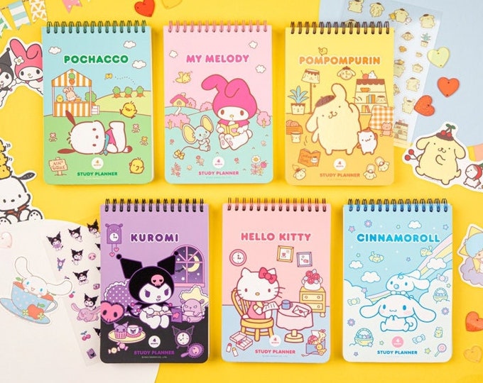 SANRIO Study Planner Sticker Set / Undated Daily Planner / Monthly ...
